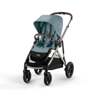 Cybex - Gazelle S 2 All-In-One Stroller - 2023+ Taupe Frame / Sky Blue Double Strollers