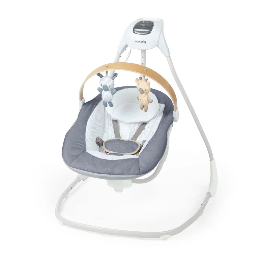 Ingenuity SimpleComfort Compact Soothing Swing Chambray