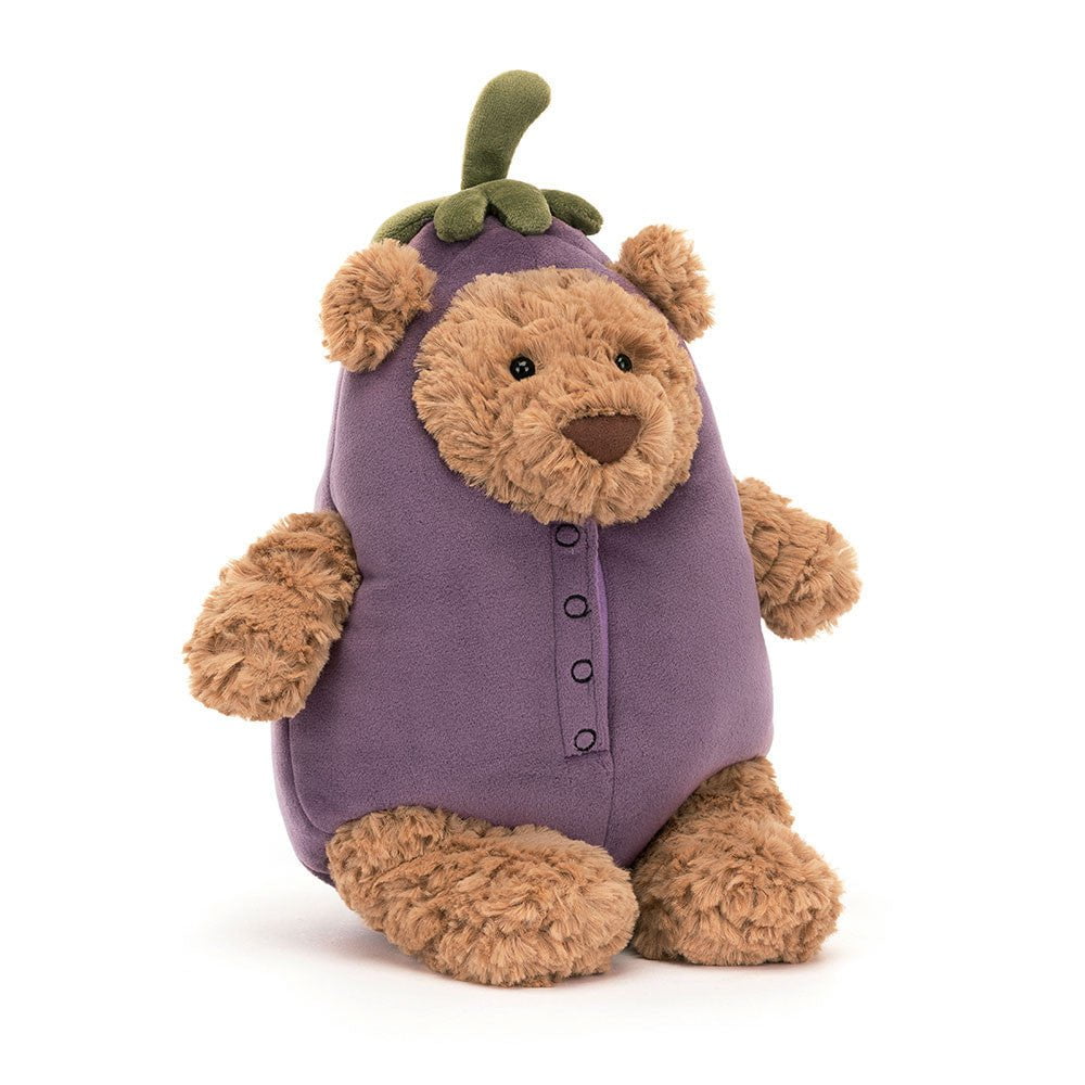 Jellycat - Bartholomew Bear Aubergine – Little Canadian
