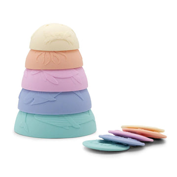 Jellystone - Ocean Stacking Cups Rainbow Pastel Infant Toys