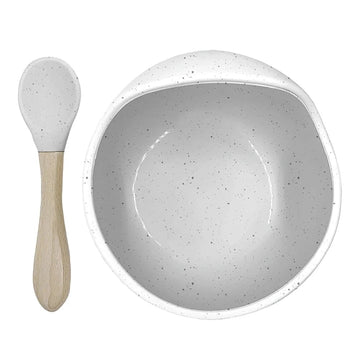 Kushies - Siliscoop Bowl & Spoon Set Day Dream Grey All Feeding