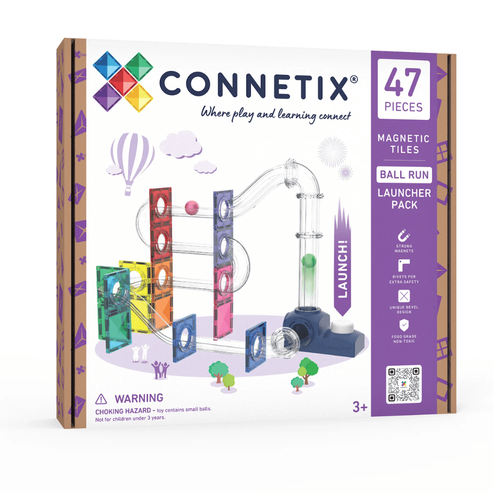 Connetix - Ball Run Launcher Pack 47 pc - Magnetic Ball Run Set