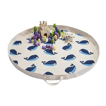 3 Sprouts - Portable Play Mat Bag Whale Activity Mats