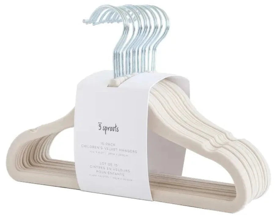 3 Sprouts - Velvet Hangers 15 Per Set