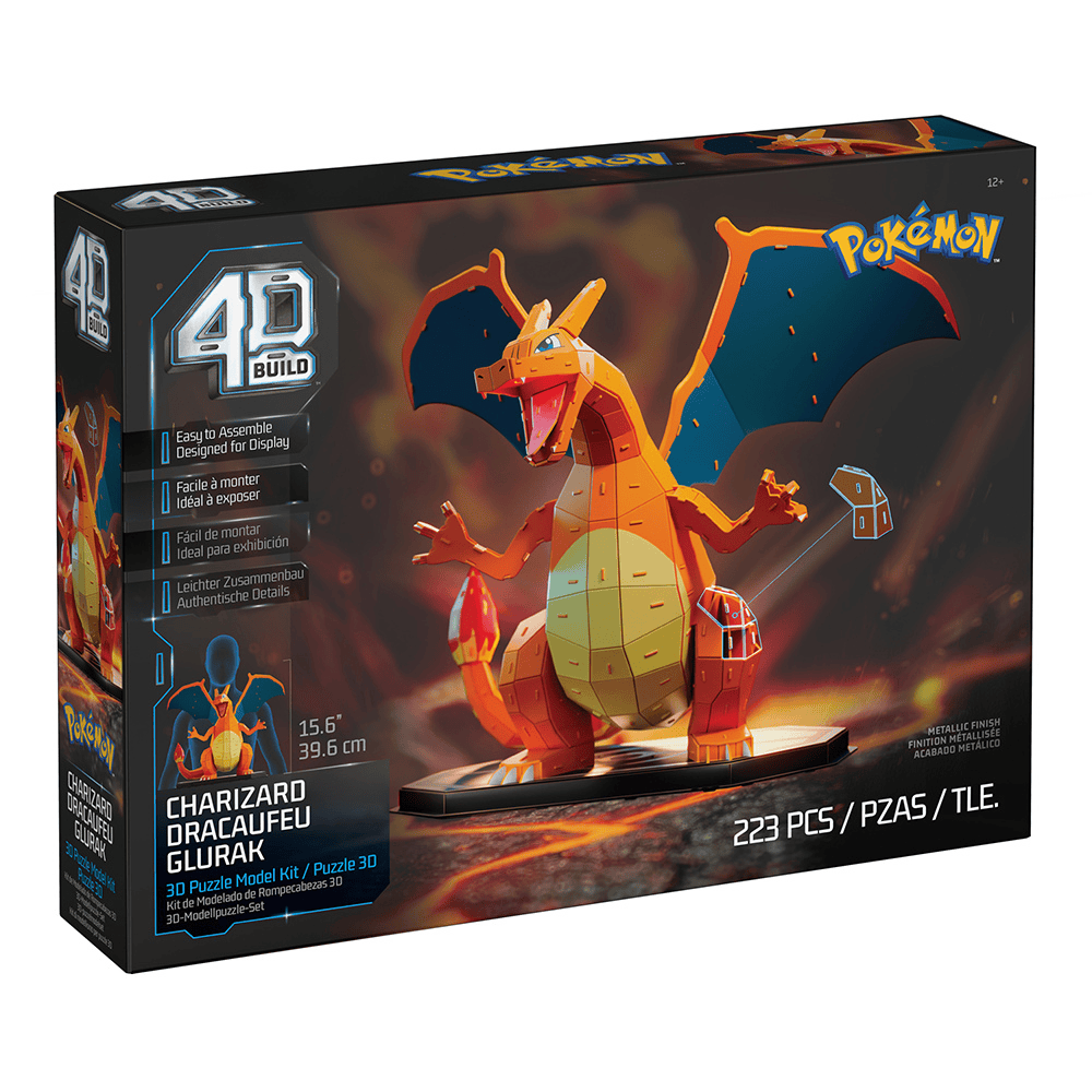 4D Build - Pokémon - Charizard 3D Model Kit – 223 Pieces