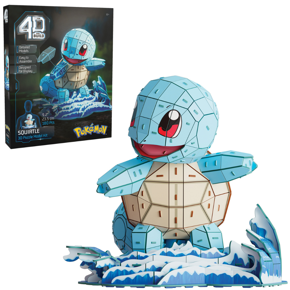 4D Build - Pokémon - Squirtle 3D Model Kit – 180 Pieces