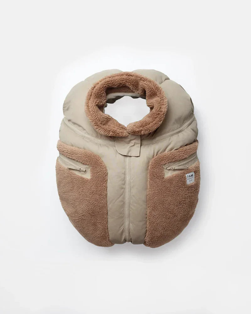 7AM - Car Seat Cocoon - Cappuccino Appliqué