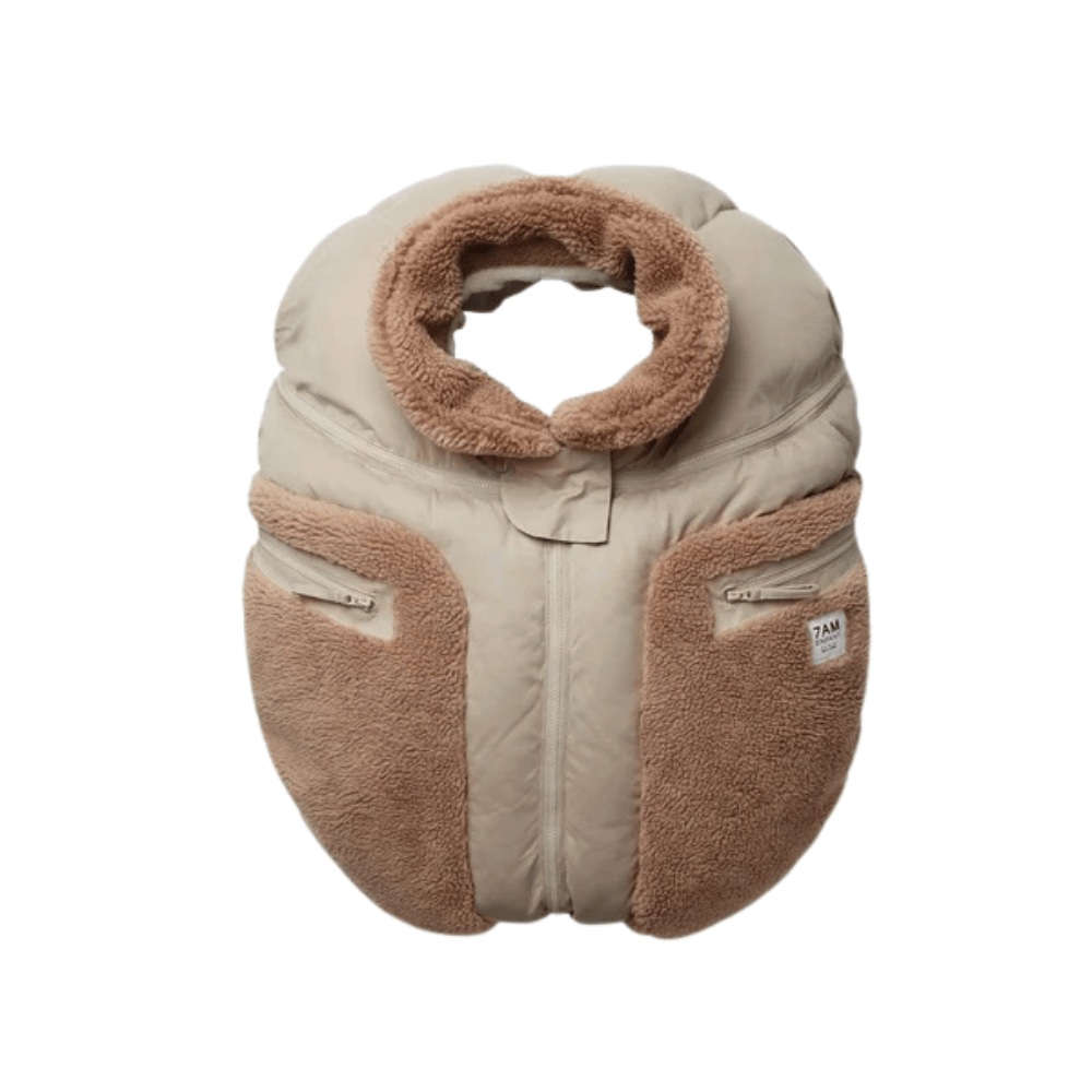 7AM - Car Seat Cocoon - Universal Winter Car Seat Cover - Benji Sherpa