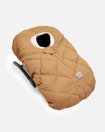 7AM - Quilted Cocoon Car Seat Cover - Benji Cognac Car Seat Accessories