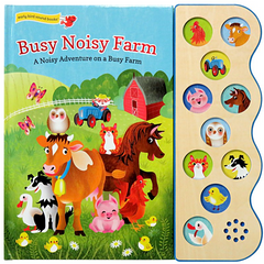 Busy Noisy Farm Interactive 10-Button Sound Board Book