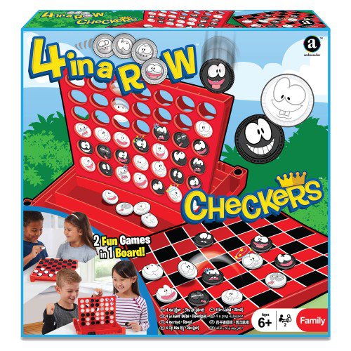 Ambassador - 4 In A Row & Checkers Game Board