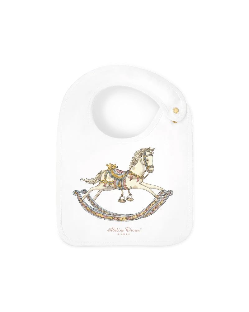 Atelier Choux - Satin Bib - Rocking Horse