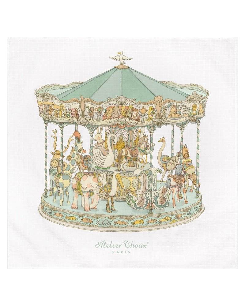 Atelier Choux Paris - Swaddle - Carousel Green