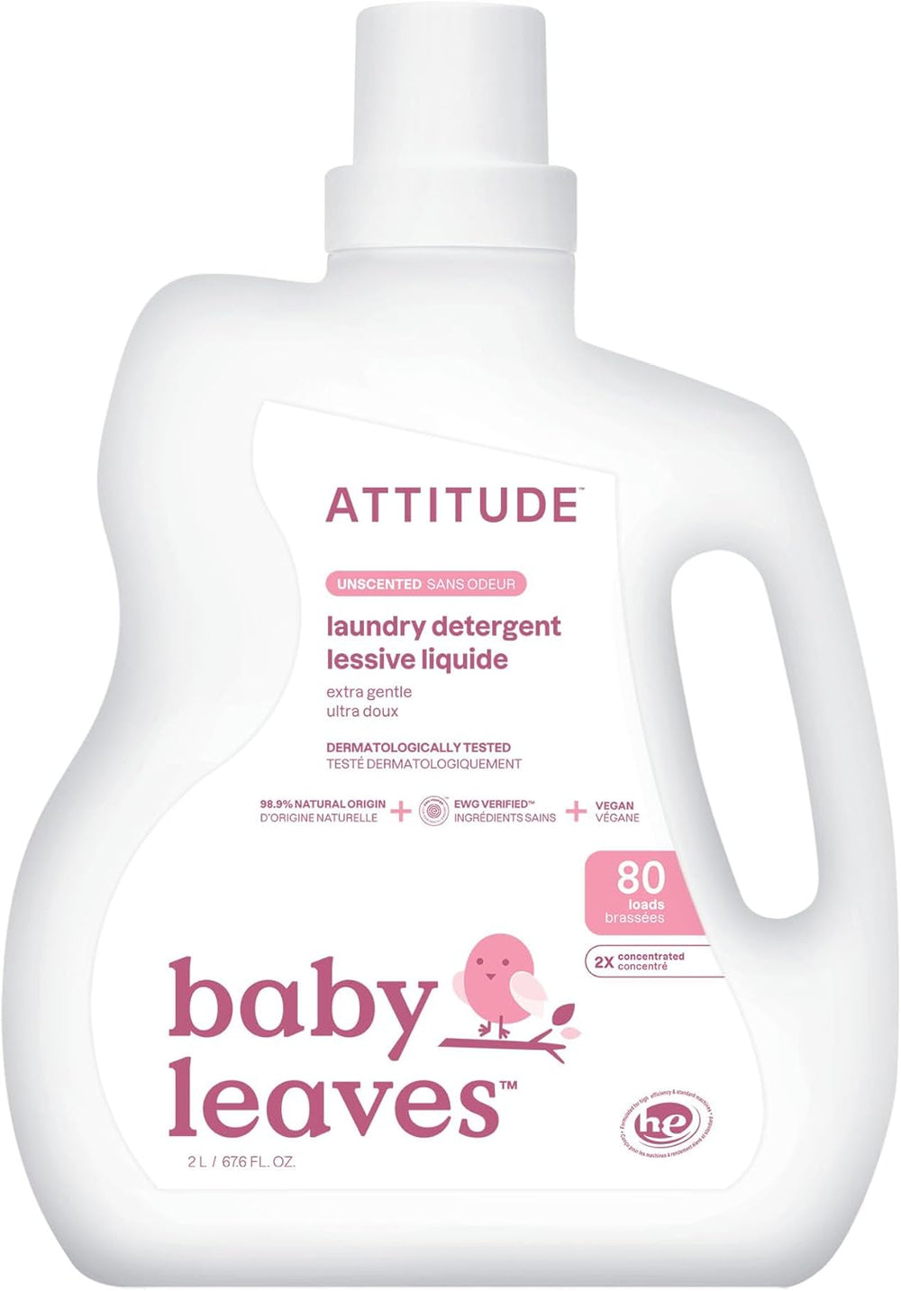 Attitude - Baby Laundry Detergent - Fragrance Free - 2L