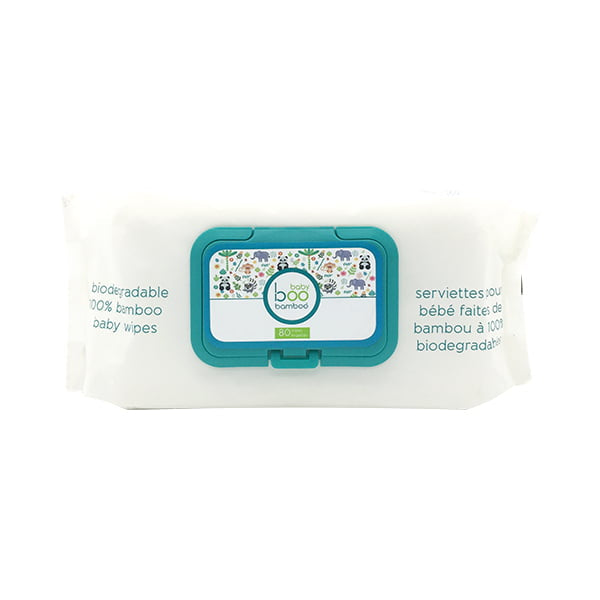 Baby Boo Bamboo - Biodegradable 100% Bamboo Baby Wipes – 80 Count