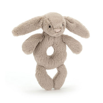 Baby Jellycat - Bashful Beige Bunny Ring Rattle Plush & Rattles