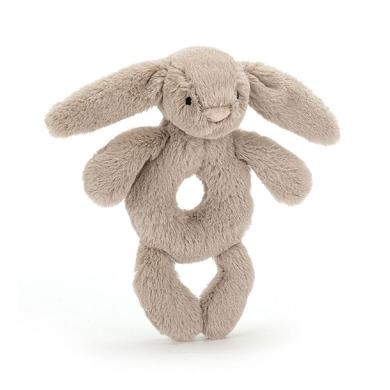 Baby Jellycat - Bashful Beige Bunny Ring Rattle