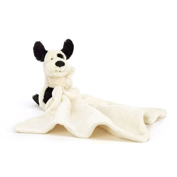 Baby Jellycat - Bashful Black & Cream Puppy Soother Baby Soothers