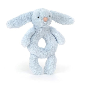 Baby Jellycat - Bashful Blue Bunny Ring Rattle Plush & Rattles