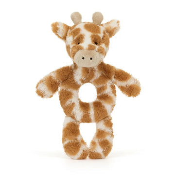 Baby Jellycat - Bashful Giraffe Ring Rattle Plush & Rattles