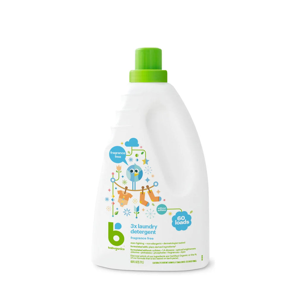 Babyganics - Fragrance-Free - 3x Baby Laundry Detergent -  1.77L