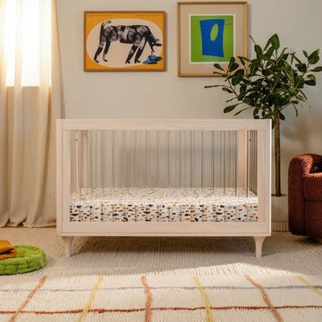 Babyletto - Lolly 3-in-1 Convertible Crib with Toddler Bed Conversion Kit - Acrylic Washed Natural-Acrylic Cribs & Baby Furniture