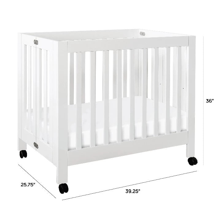 Portable crib size online