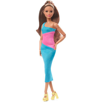 Barbie - Barbie Looks Doll - Brunette with Color Block Midi Dress All Toys