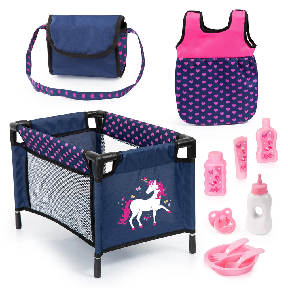 Bayer Design - 11-in-1 Doll Accessories Set with Travel Bed