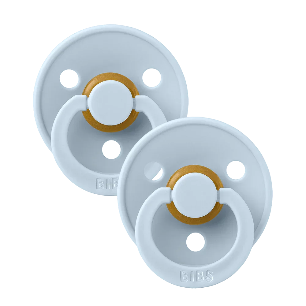 BIBS - Natural Rubber Latex Pacifier Solid 2-Pack - Size 1 - 0-6M