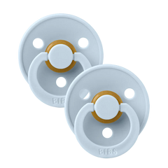 BIBS - Natural Rubber Latex Pacifier Solid 2-Pack - Size 1 - 0-6M