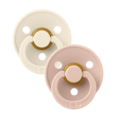 BIBS - Natural Rubber Latex Pacifier Multicolour 2-Pack - Size 2 - 6-18M