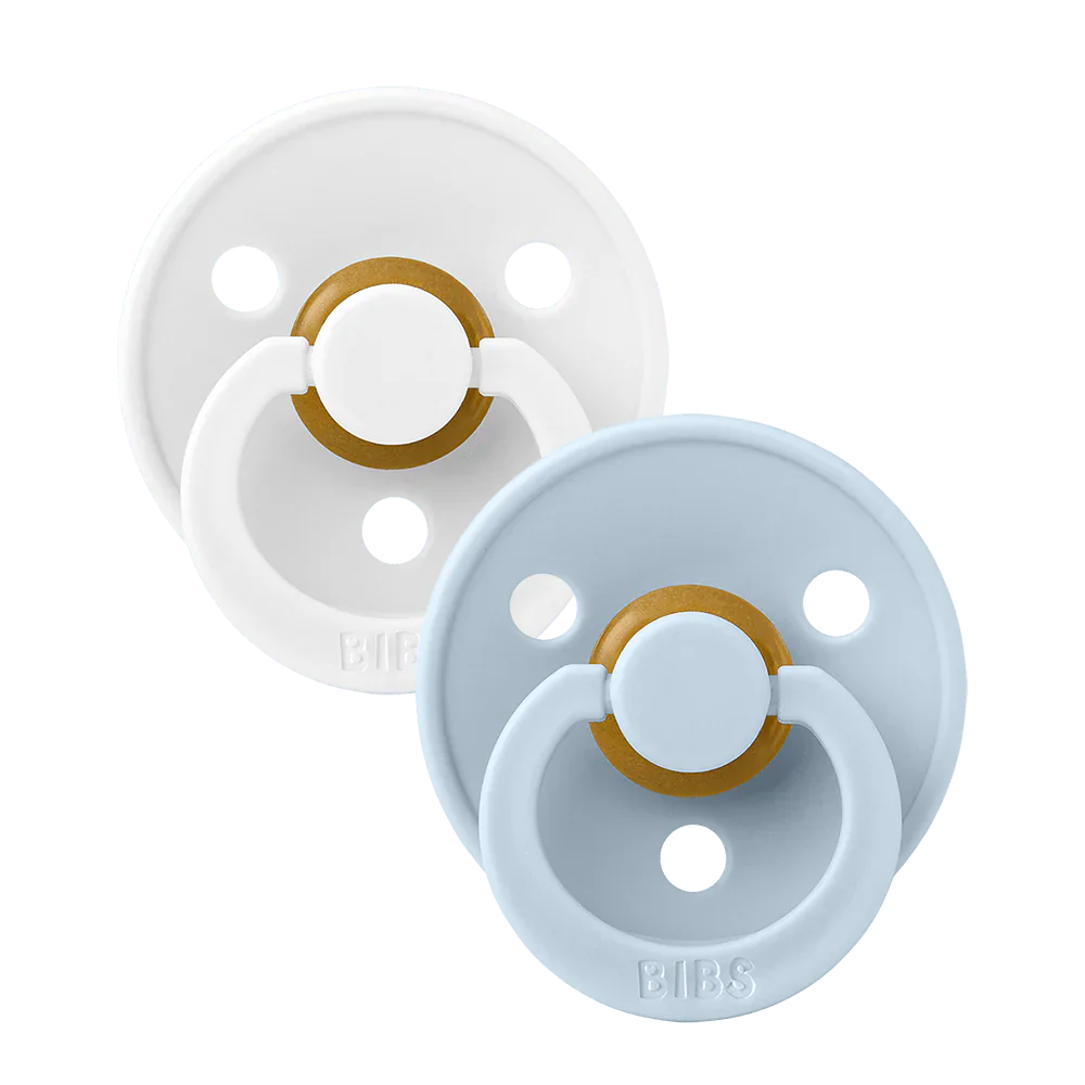 BIBS - Natural Rubber Latex Pacifier Multicolour 2-Pack - Size 1 - 0-6M