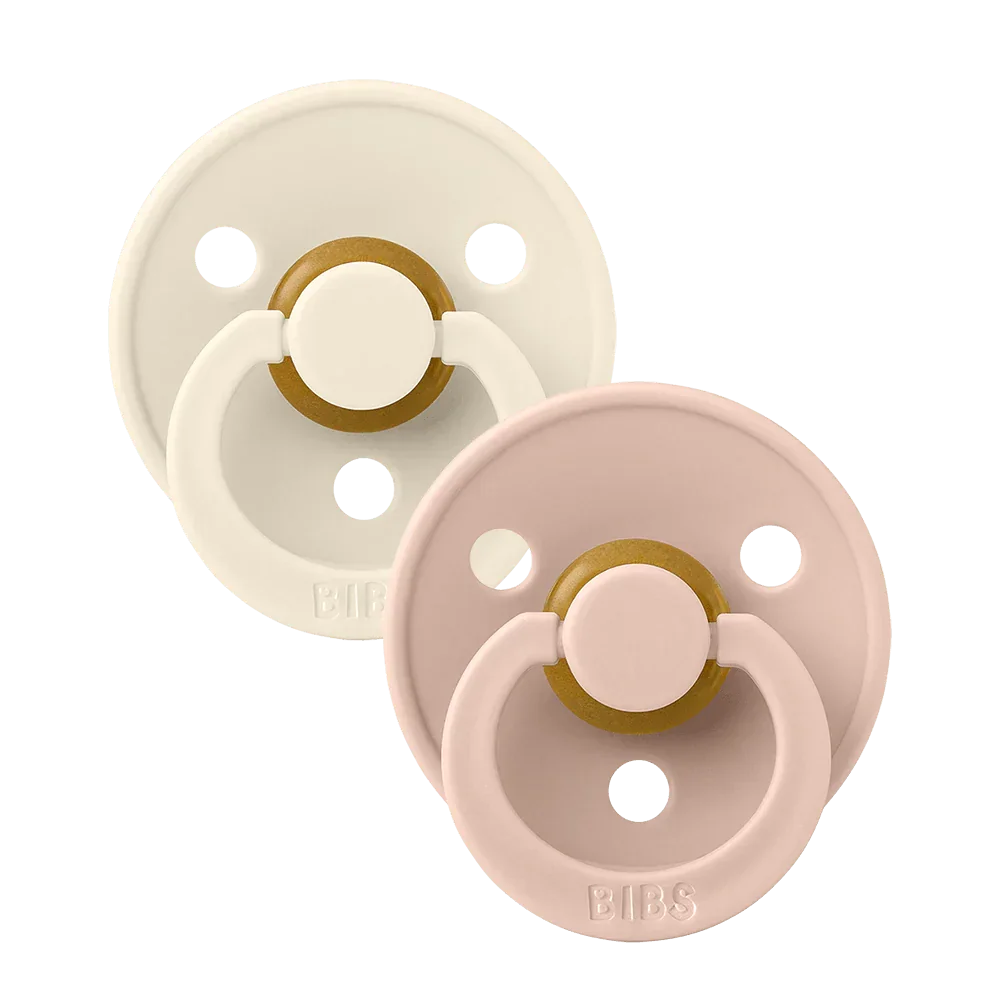 BIBS - Natural Rubber Latex Pacifier Multicolour 2-Pack - Size 2 - 6-18M