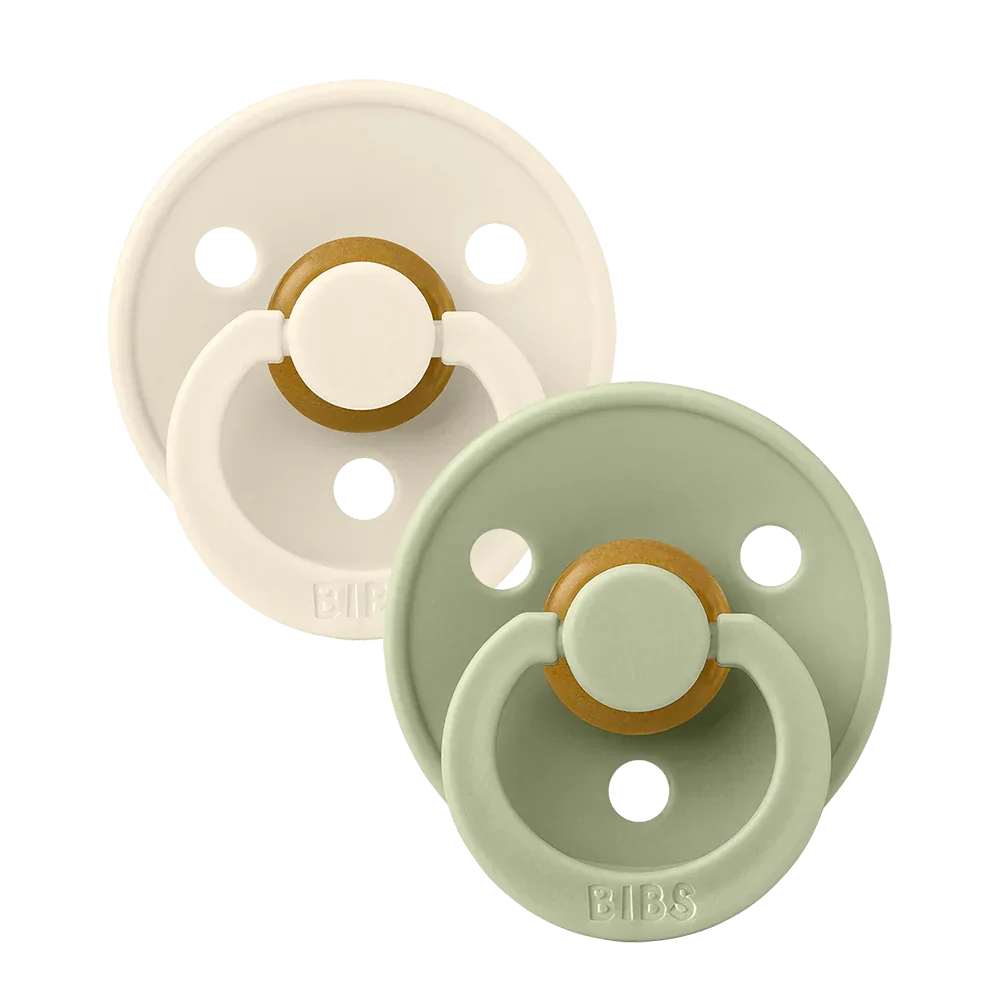BIBS - Natural Rubber Latex Pacifier - Multicolour 2-Pack - Size 2 - 6-18M