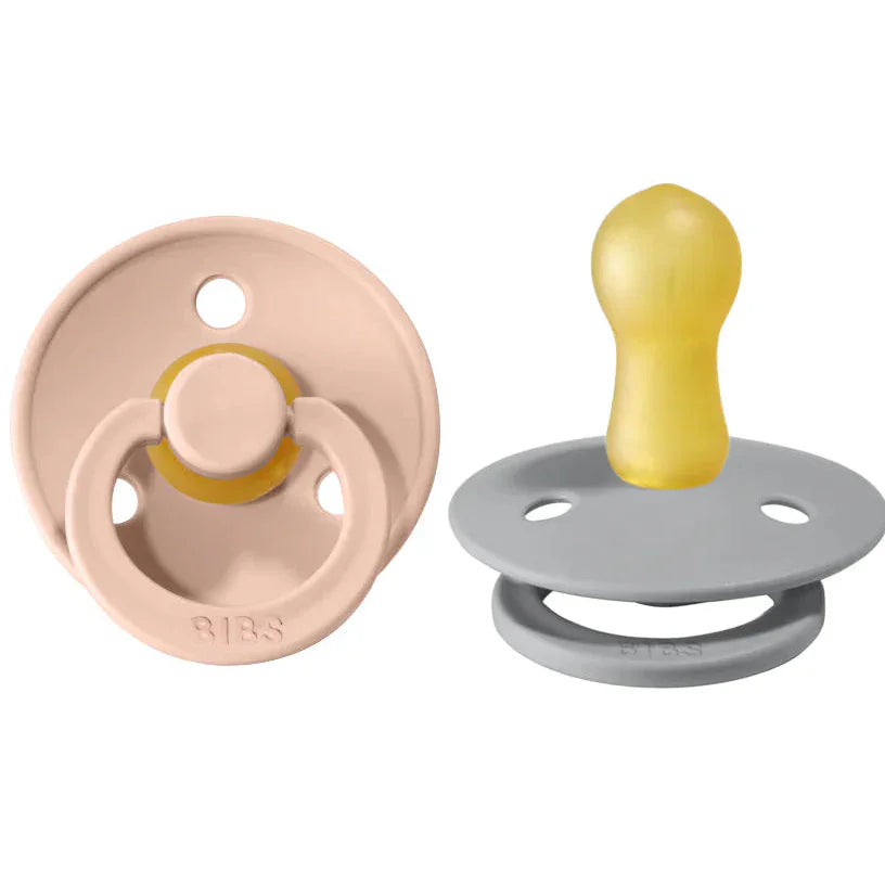BIBS - Natural Rubber Latex Pacifier Multicolour 2-Pack - Size 1 - 0-6M