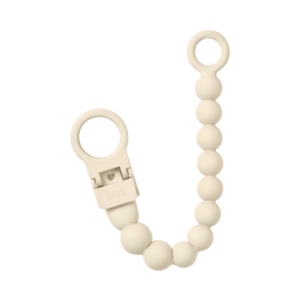 BIBS - Silicone Beaded Pacifier Clip - Connected Bead Design