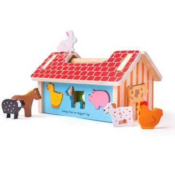 Bigjigs - Farmhouse Shape Sorter Toy All Toys
