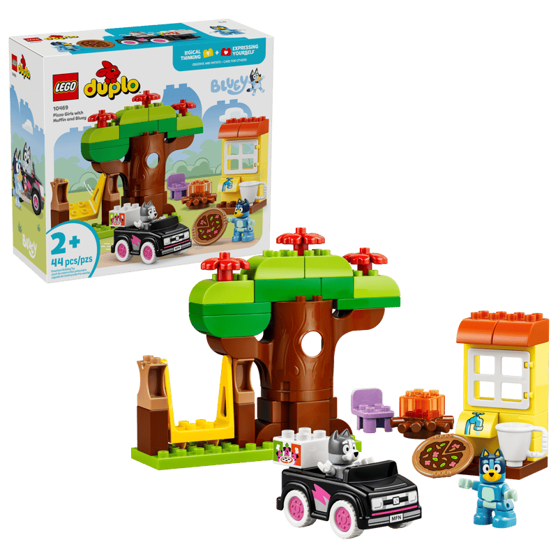 LEGO - DUPLO - Bluey - Pizza Girls with Muffin and Bluey - 44-Piece Building Set