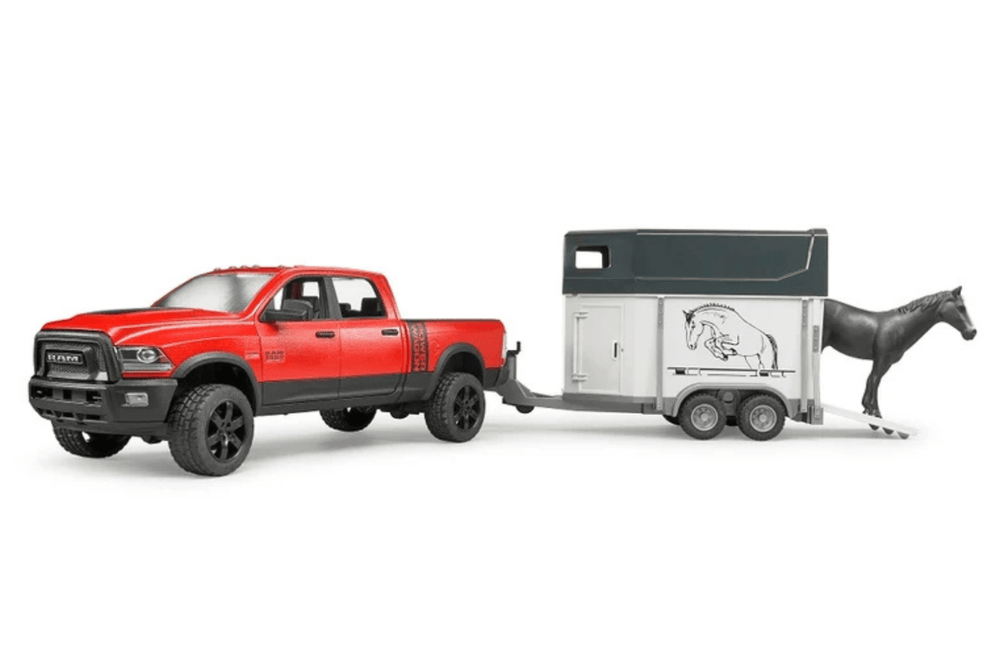 Bruder - RAM 2500 Power Wagon with Horse Trailer & Horse