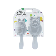 Melii - Brush + Comb - 2 Piece Hair Brush and Comb Set (Bulldog)