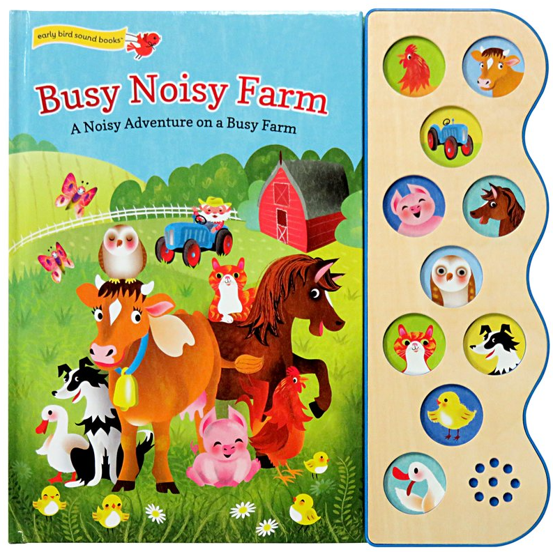 Busy Noisy Farm Interactive 10-Button Sound Board Book