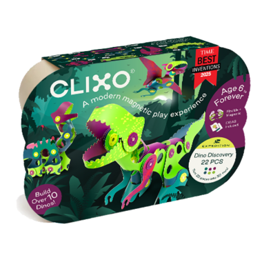 Clixo - Magnetic Building Toy - Dino Discovery (22 pc)