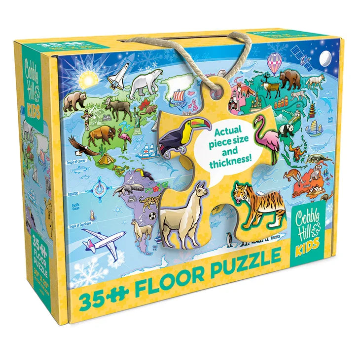 Cobble Hill - Map of the World - 35pc Floor Puzzle