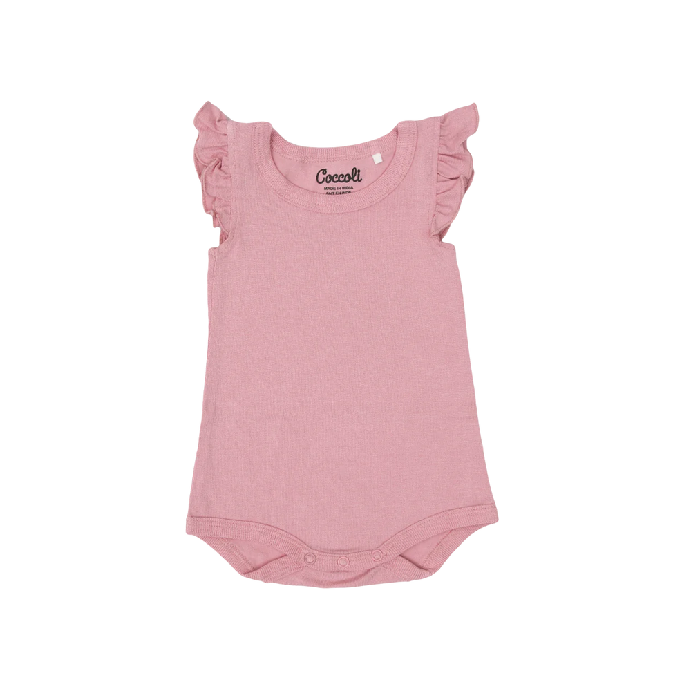 Coccoli - Infant Modal Ruffle Sleeve Romper