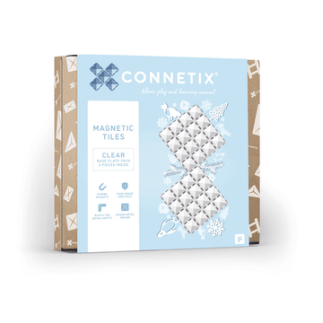 CONNETIX - Clear Base Plate Pack - 2pc Building Toys