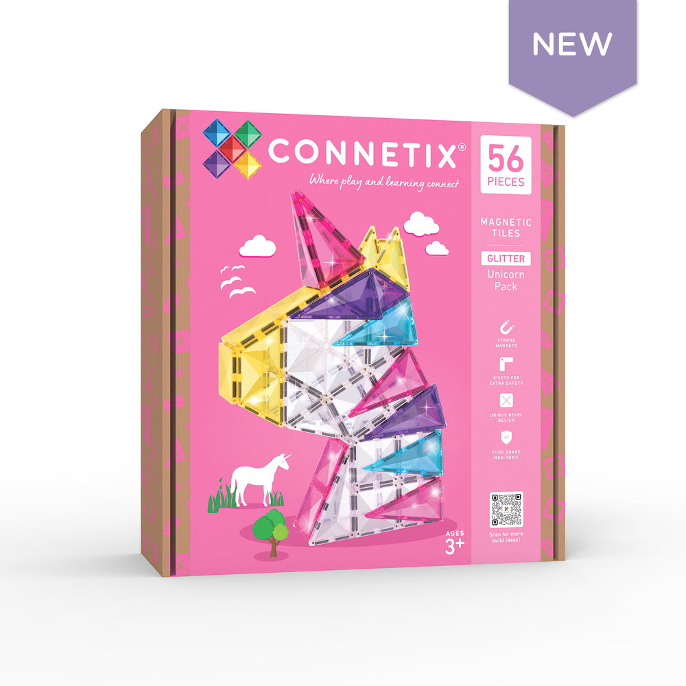 CONNETIX - Glitter Unicorn Pack - 56 pc
