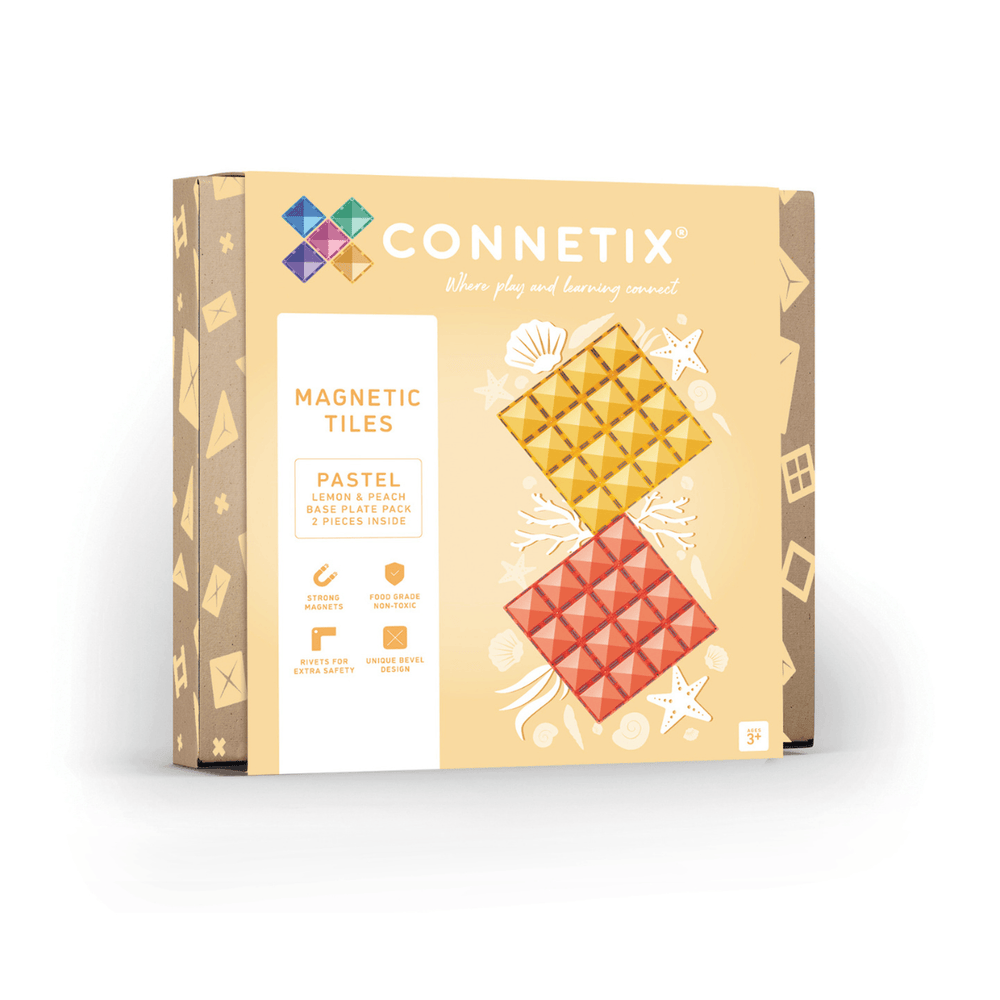 CONNETIX - Pastel Lemon & Peach Base Plate - 2 pc