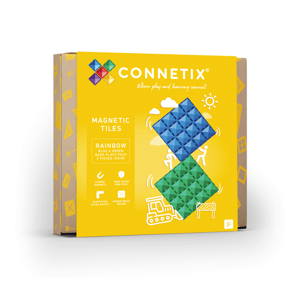 CONNETIX - Rainbow Blue & Green Base Plate - 2 pc