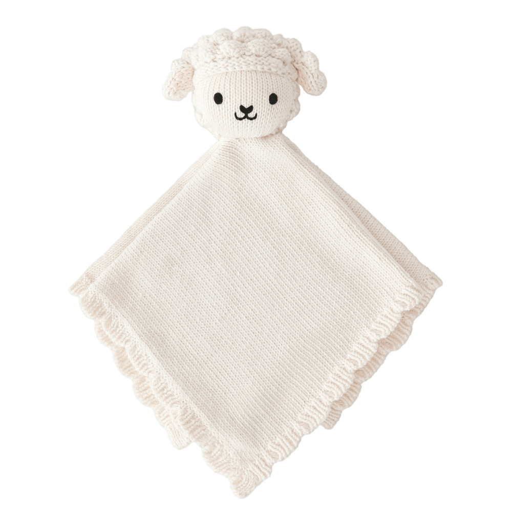 cuddle+kind - Baby Animal Lovey - Hand-Knit Organic Cotton Comfort Blanket